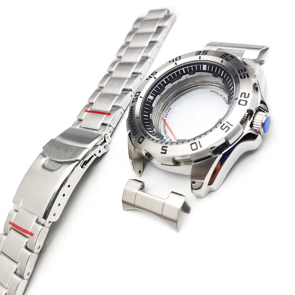 

Watch Accessories Set Including Case Dial Hands Band FOR NH35 NH36 Refit Automatic Wristwatch Men's Watch Strap Transparent Case