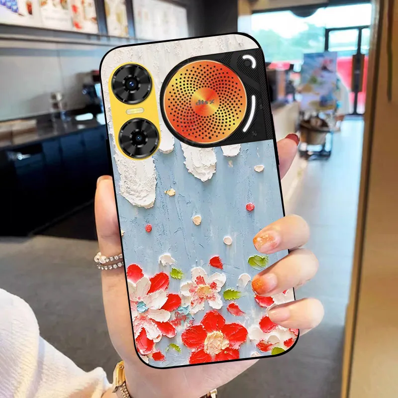 Flower Design Soft TPU Silicone Shockproof Bumper Back Cover