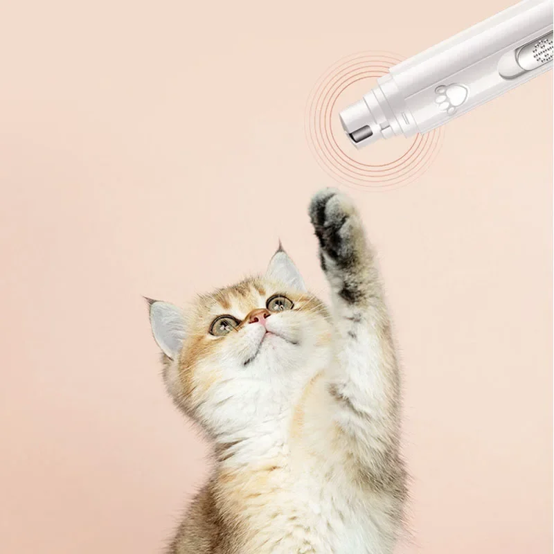 Pet Nail Clipper, Pet Nail Grinder, Electric with Polisher Wheel, LED Light, USB Rechargeable 2-Speed for Cat Dog