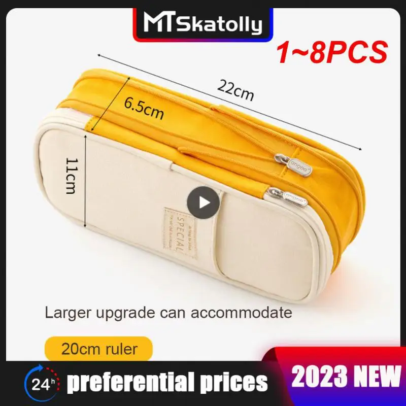 

Большой Вместительный карандаш, 1-8 шт., канцелярские принадлежности, школьные принадлежности, Пеналы, чехол, Фотосумка, ручка для студентов, детей