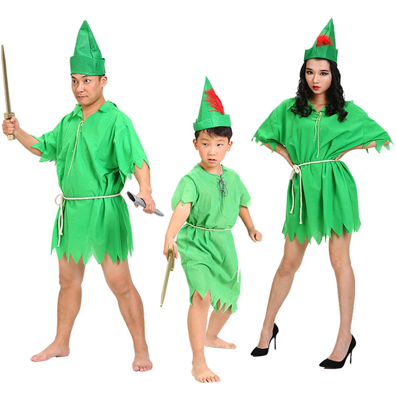 

Adult Kids Cosplay Costume Men Women Boys Halloween Carnival Big Green Man/ Hunter Show Outfits C19X51