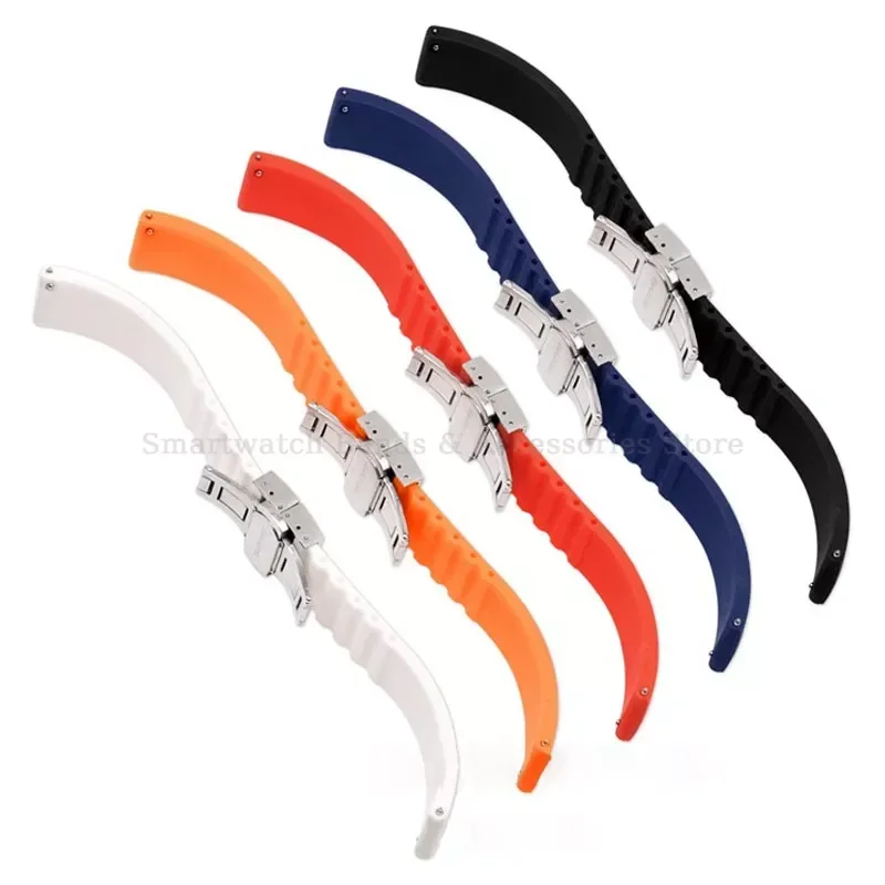 Quick Release Silicone Watch Strap with Butterfly Clasp Bracelet