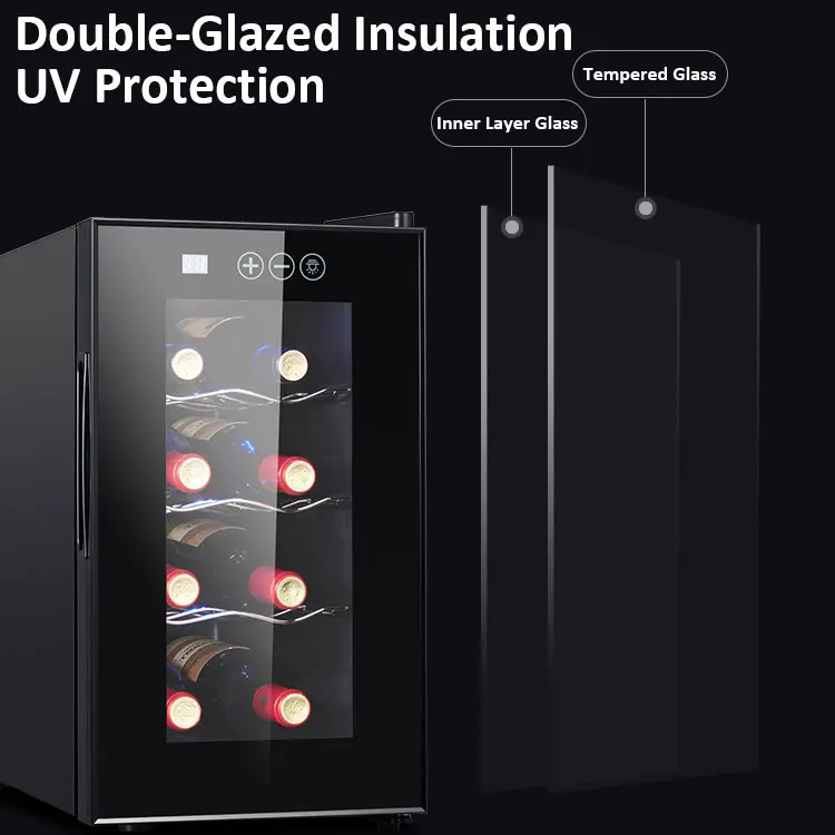 8 Bottles 23L Electric Compressor Wine Fridge Cooler Refrigerator For Home Use