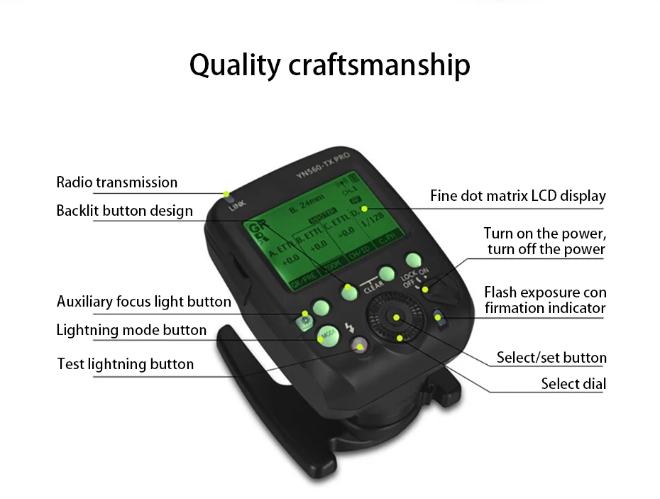 YONGNUO YN560-TX PRO 2.4G On-camera Flash Trigger Wireless Transmitter for DSLR