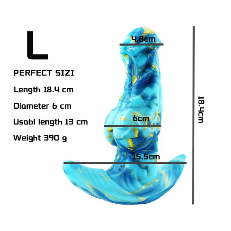 Monster Dildo Anal Plug Fantasy Wearable Soft Liquid Silicone Adult Toy for Men