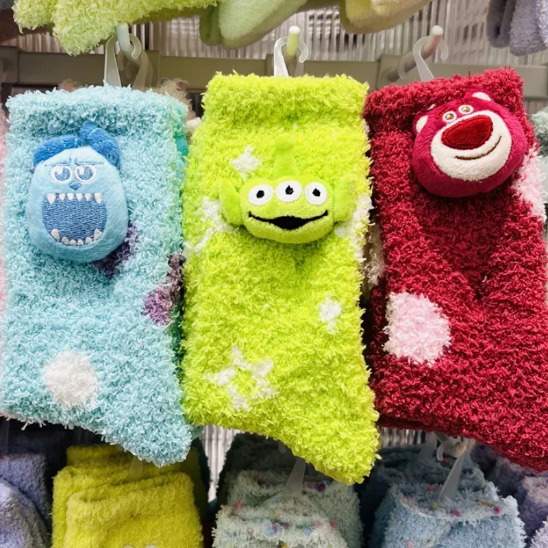 

Miniso Famous Innovation And Excellence Product Disney Pixar Stereoscopic Doll Home Socks Are Skin Friendly Soft Warm Cute Gifts