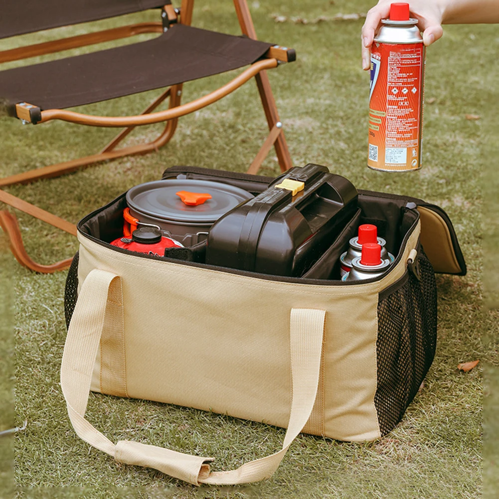Camping Supply Storage Handbag Versatile Gas Stove Canister Pot Carry Bags Wear Resistant Large Capacity for Outdoor BBQ Camping