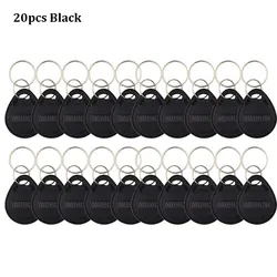 Multicolor RFID 125KHz Access Control Keyfob Set - Pack of 20 (20PCS - Black)