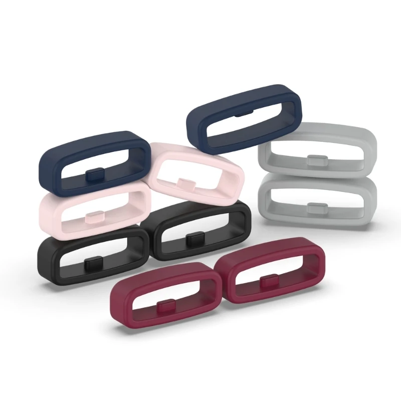 Smartwatch Strap Retainer Replacement Silicone Fastener Ring 18mm / 20mm / 22mm Wristband Keeper Holder Belt 10pcs