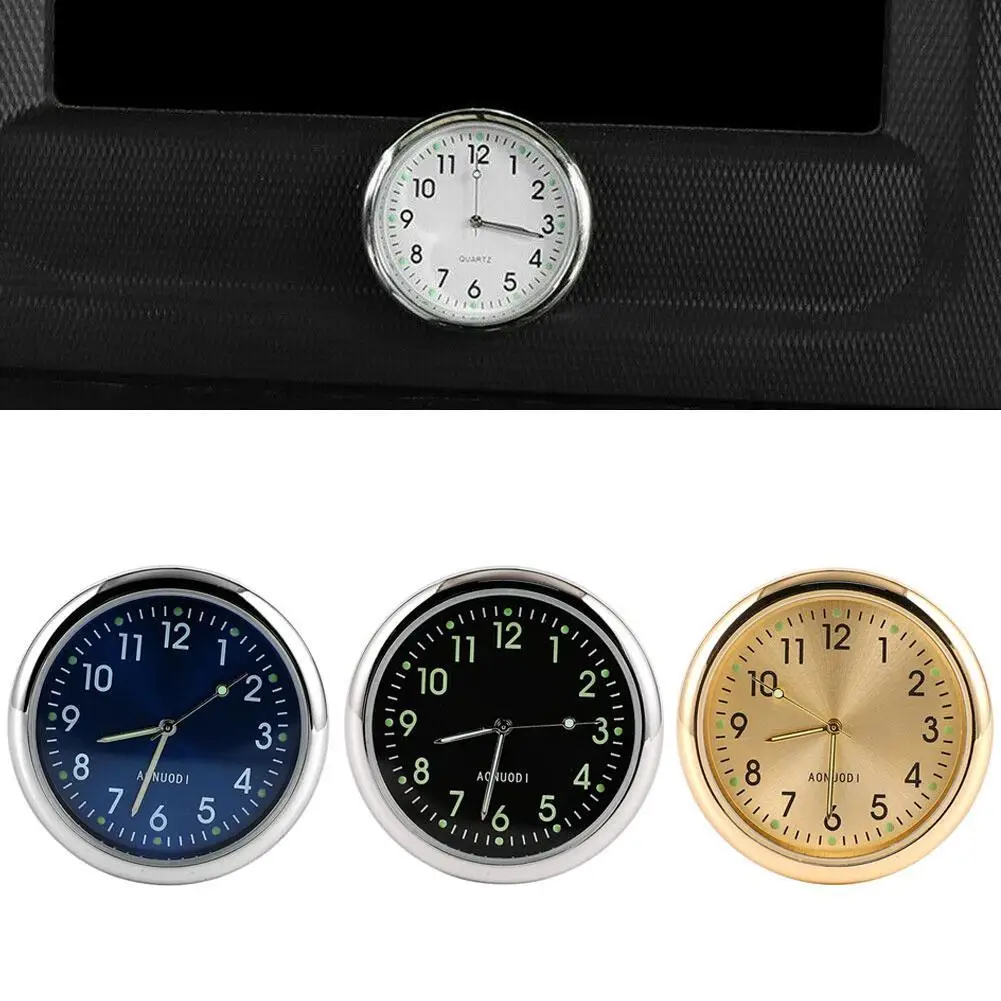 

Car Mini Clock Car Dashboard Clock Luminous Car Clock Pocket Stick-On Clock Cars Air Vent Quartz Clocks Mini Clock For Boat F1L6