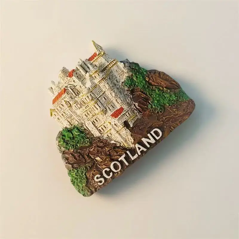 Europe Scotland Creative Edinburgh Castle Tourist Souvenir 3D Painting Architectural Decoration Magnetic Refrigerator Sticker magnetic sticker magnetic fridge stickers