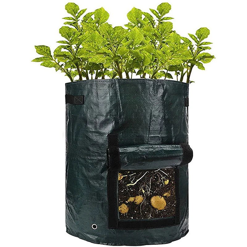 Potato Grow Bag PE Vegetable Onion Plant Bag with Handle Thickened Garden Carrot Taro Peanut Growing Bag Seedling Pot