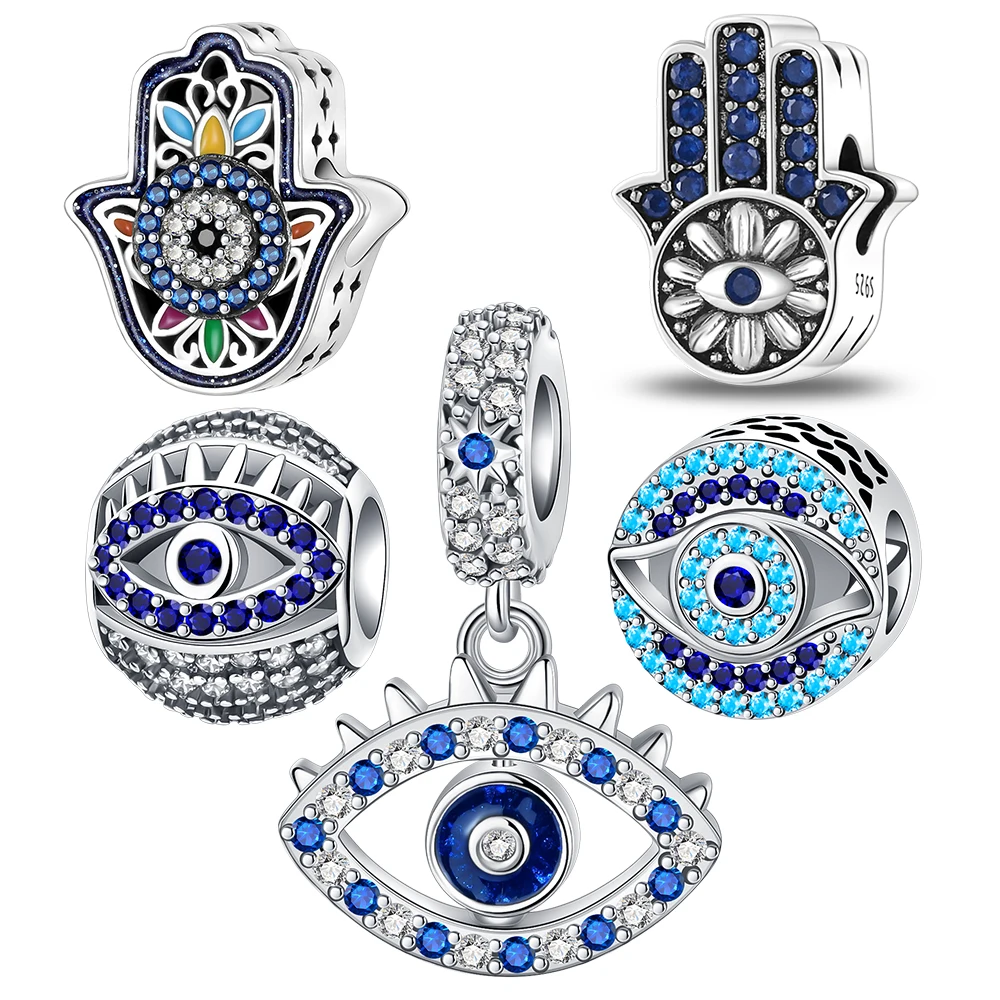 Женские серебряные бусины серии дьявольские глаза