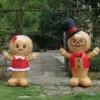 Christmas Inflatable Decoration Valentine's Day Inflatable Couple Bear 5FT Blow up Welcome Gingerbread Man Couple Outdoor Decor 5