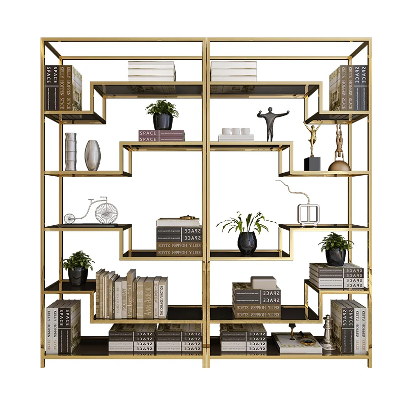 

Modern Bookshelves, Shelves, Offices, Light Luxury, Stainless Steel Bookcases, Model Room Display Shelves