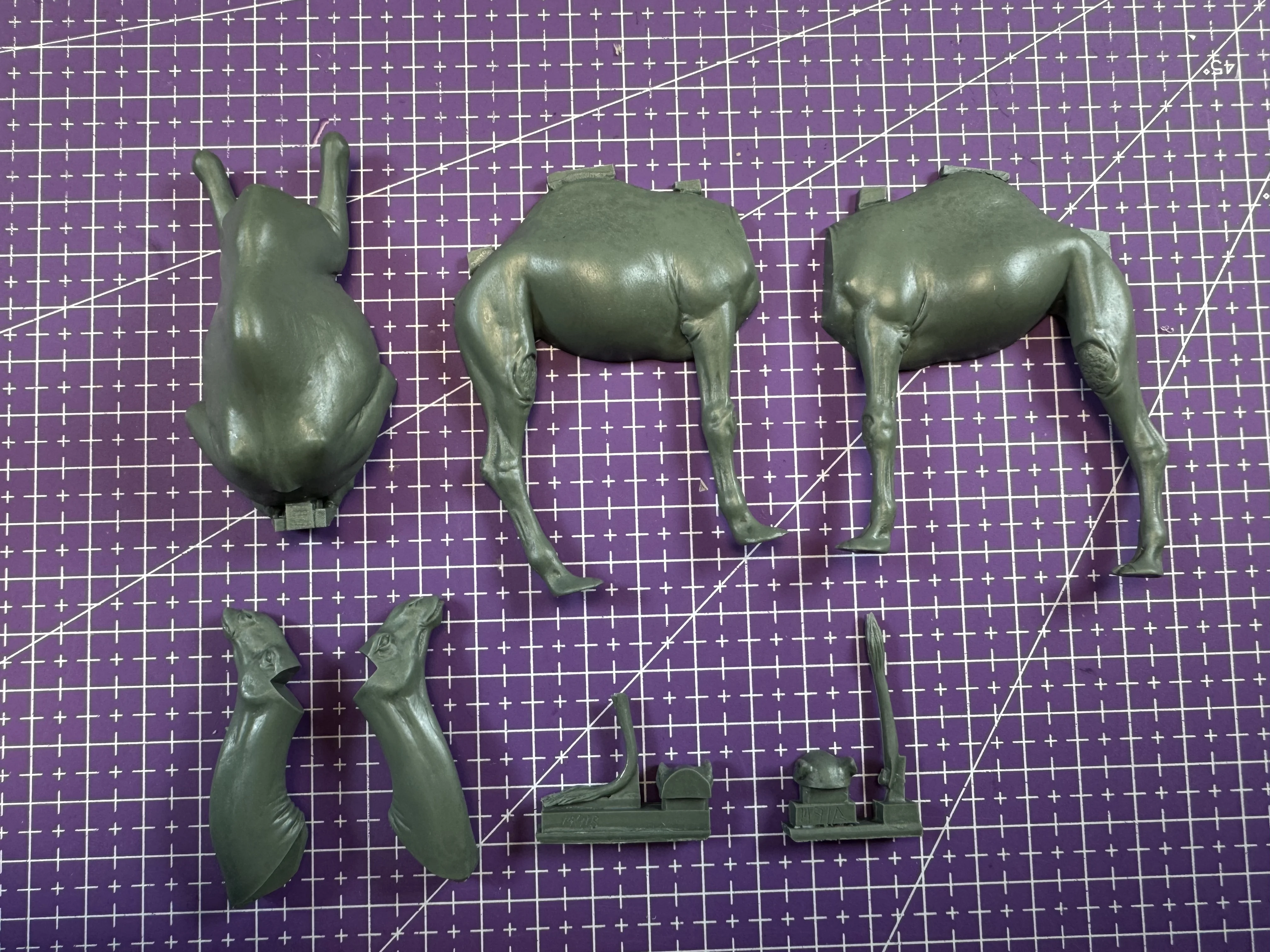 1/35 캐스팅 레진 모델 조립 키트, GK, 북아프리카 낙타 장면 레이아웃, 도색되지 않음