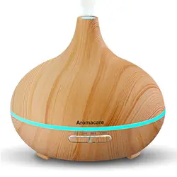 Air Humidifier Personal Aroma Diffuser with LED Humidifier Wood Grain Aromatherapy Ultrasonic Humidifier
