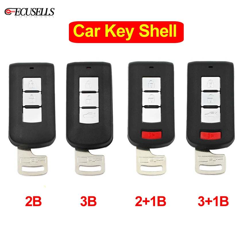 3-Button Replacement Key Fob Shell & Blade For Mitsubishi Outlander, Eclipse, Lancer – No Electronics (Case Only)