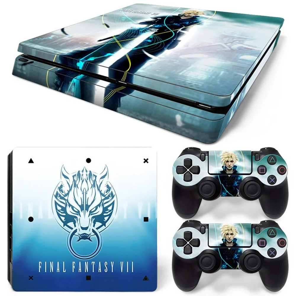For Ps4 Slim Final Fantasy Vii Pvc Skin Vinyl Sticker Decal Cover Console Dualsense Controllers Dustproof Protective Sticker