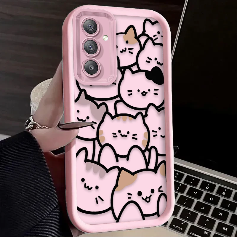 Cartoon Animal Cute Cat Phone Case for Samsung Galaxy A35 A55 A15 thumbnail 3