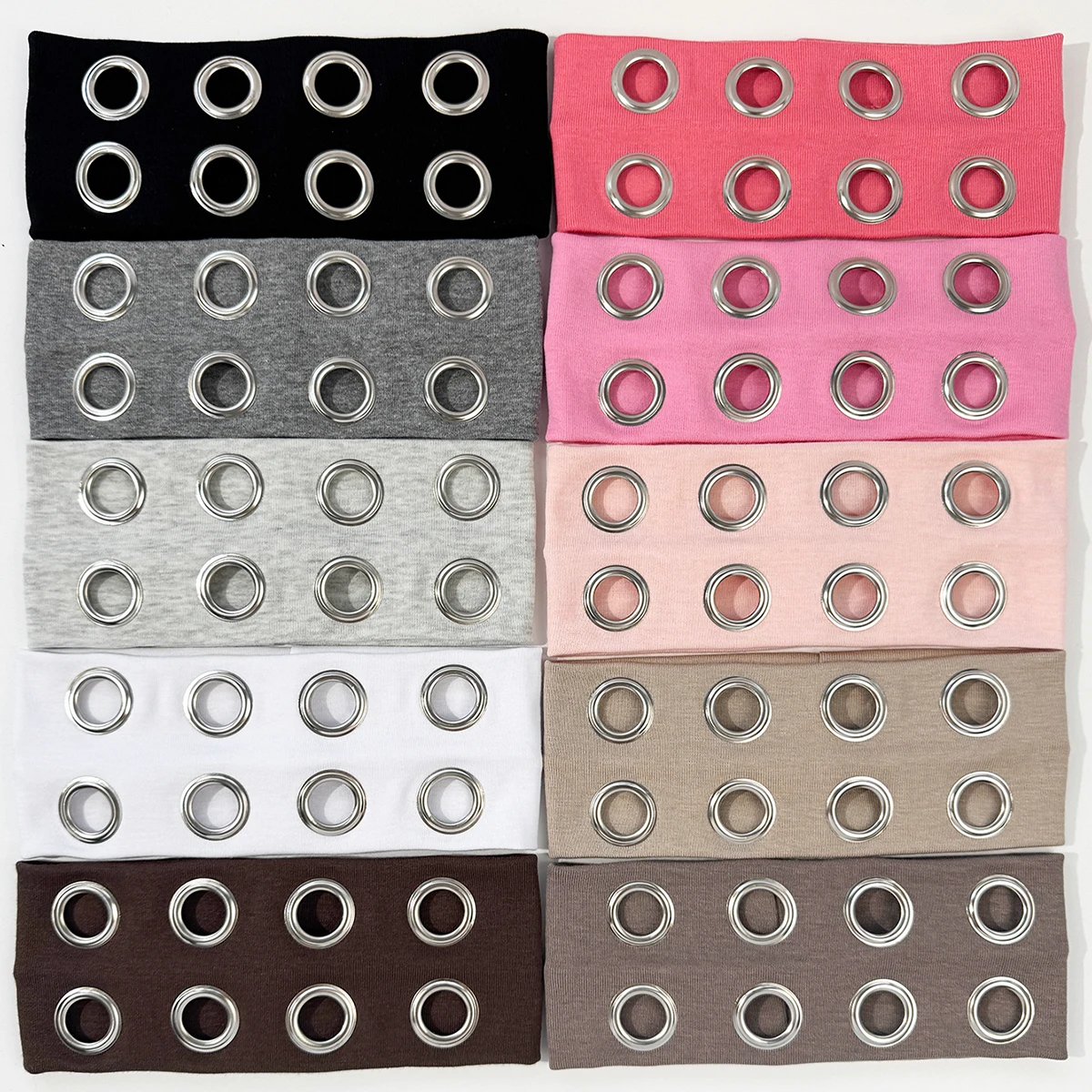 Hip-hop punk style hollowed-out air eye metallic stretch headband for both men and women, music festival rock dark headband Hip-hop punk style hollowed-out air eye metallic stretch headband for both men and women, music festival rock dark headband