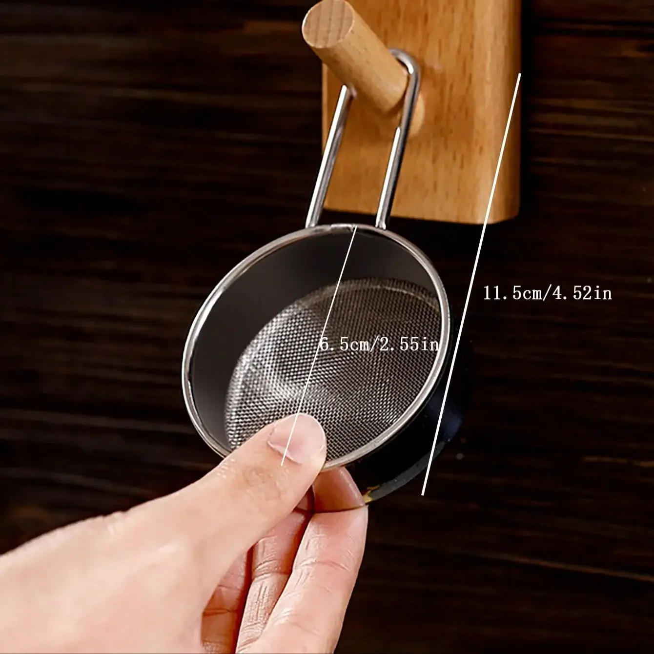 Fine Mesh Sieve Strainer Stainless Steel Hand-held Flour Sifter Sugar Cocoa Matcha Powder Kitchen Baking Strainers