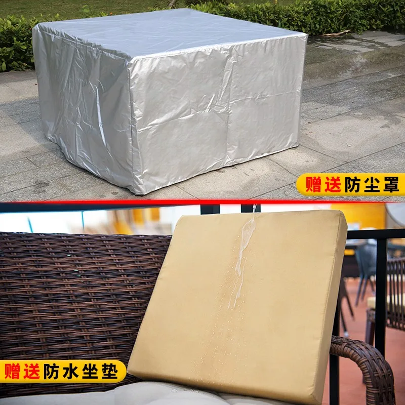 Outdoor Table and Chair Villa Garden Leisure PE Rattan Chair Set Waterproof Sun Protection Coffee Table Garden Furniture Sets