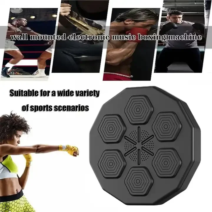 Music Boxing Trainer Music Boxing Machine Wall Mounted Smart Bluetooth Music Boxing Trainer Electronic Target Workout Punching Equipment