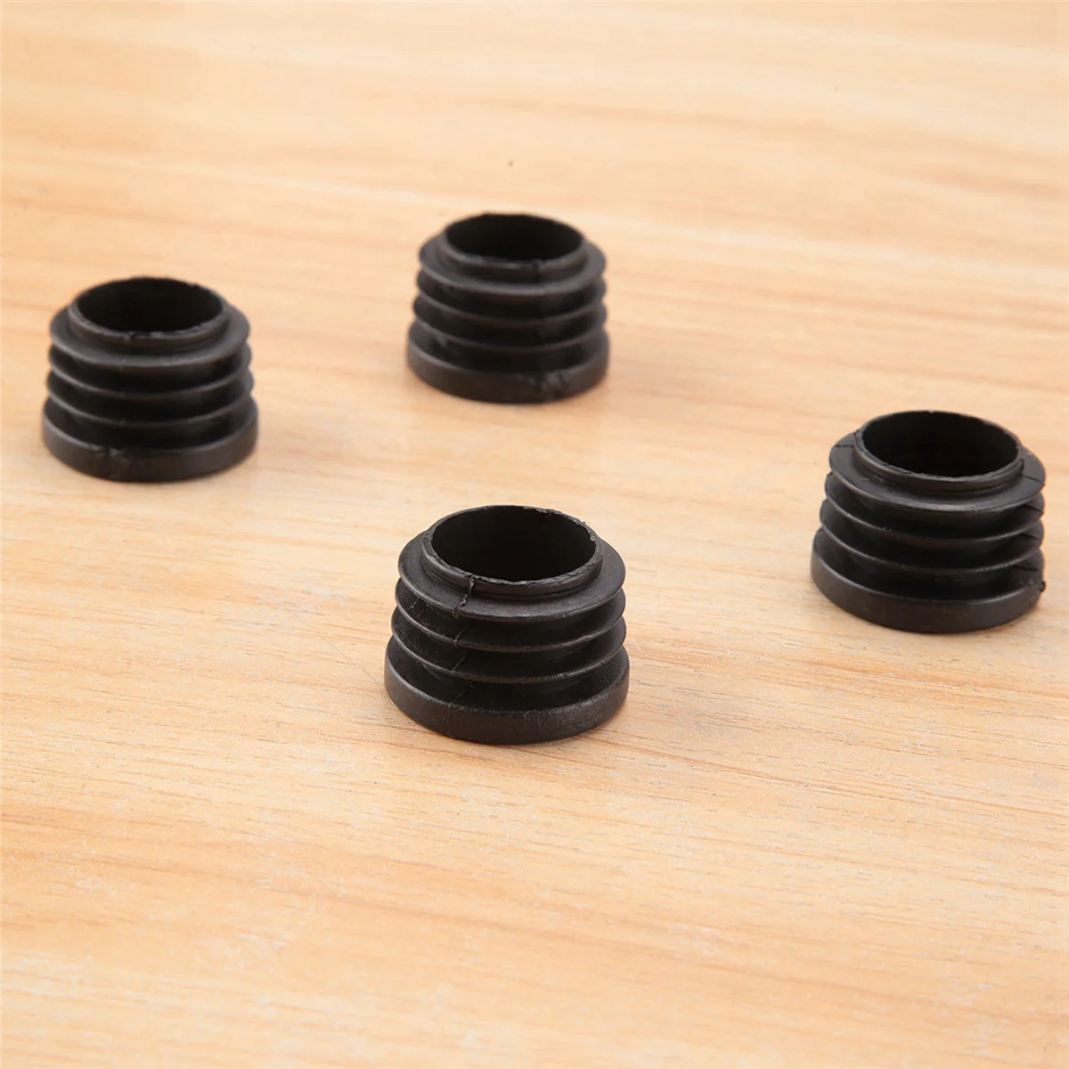 

400 Pcs Black Plastic 25mm Dia Blanking End Round Tube Insert