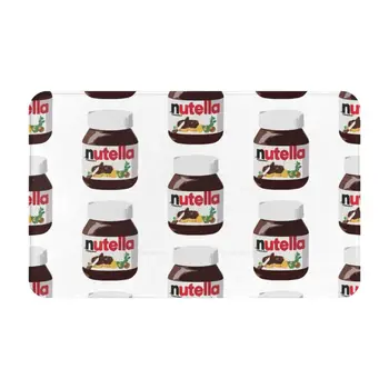 Nutella-3 가지 크기 홈 러그 룸 카펫, 누텔라 항아리 초콜릿 Yum 굶주린 귀여운 텀블러 음식 만화 먹고 해그리리 레트로 낙서 재미