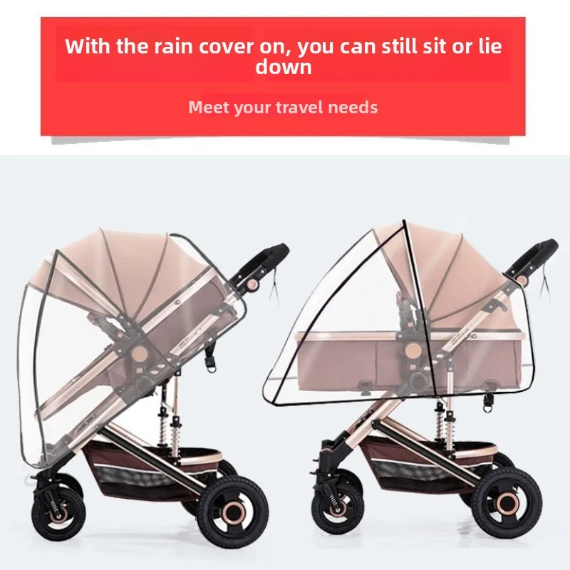 Pram Rain Cover Baby Stroller Windscreen Baby Children's Umbrella Kids Protective Mackintosh Walker Windscreen Weather Shields