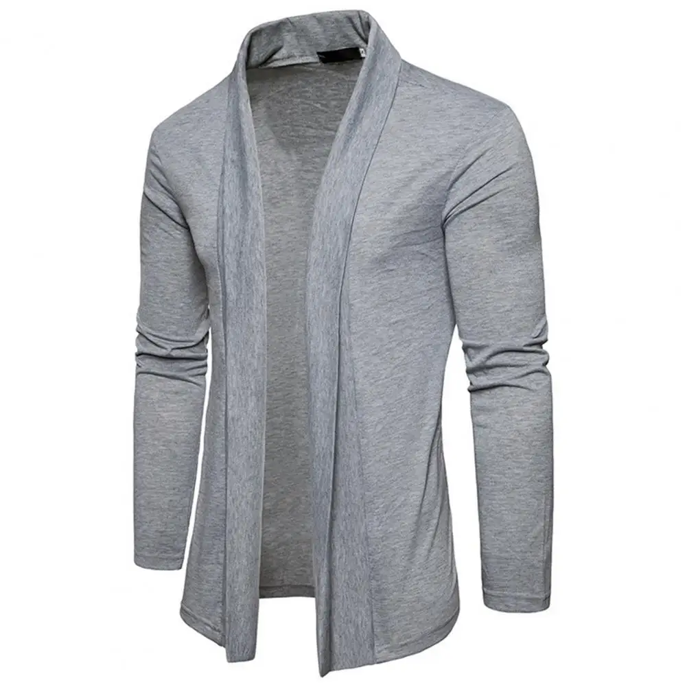 

Cozy Cardigan Soft Breathable Men's Knitted Cardigans with Lapel Collar for Casual Style in Spring Fall Seasons Lapel Design