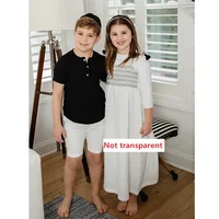 AP Friday Night Collection SS24  Holiday Muslin Boys T-shirt Girls  Jumper Teen Dress with Tassels Baby Set, #6607 1