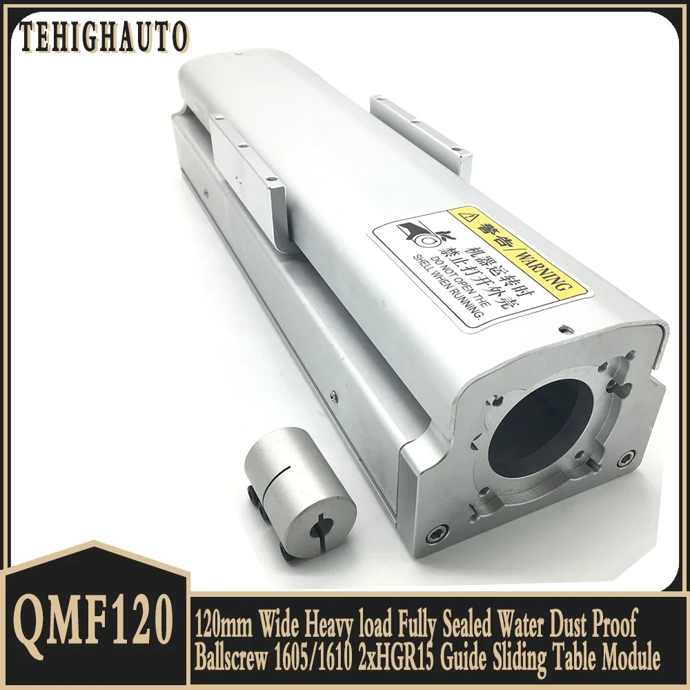 CNC หนัก Enclosed ท่องเที่ยว 120 มม.กว้างสไลด์ Actuator Ballscrew 1605/1610 Linear Rail ท่องเที่ยว 2x HGH15CA Slider XYZ 1