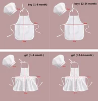 Tablier de Chef pour bébé, chapeau pour enfants, Costumes de Chef pour bébé, accessoire de photographie pour bébé, 2 pièces/ensemble 2