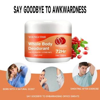Whole Body Deodorant Stick 72 Hour Odor Control Long-Lasting Fragrance Armpit Odor Remove Sweat Refreshing Antiperspirant Stick 1