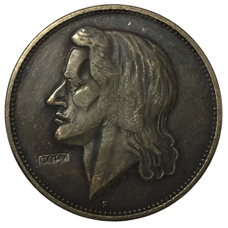 1926 Germania 5 Reichsmark Disney Von Schiller Prova Strike Copy Coin