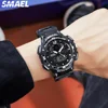 SMAEL  Multi functional Waterproof Sports Dual Display Electronic Quartz Watch 8045 Cool Shockproof Electronic Watch 4