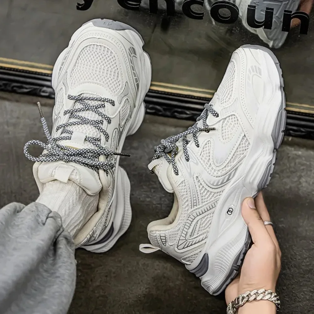 Men's Mesh Sneakers Summer Outdoor Breathable Platform Casual Training Shoes Fashion Designer Basketball Shoes Zapatillas Hombre