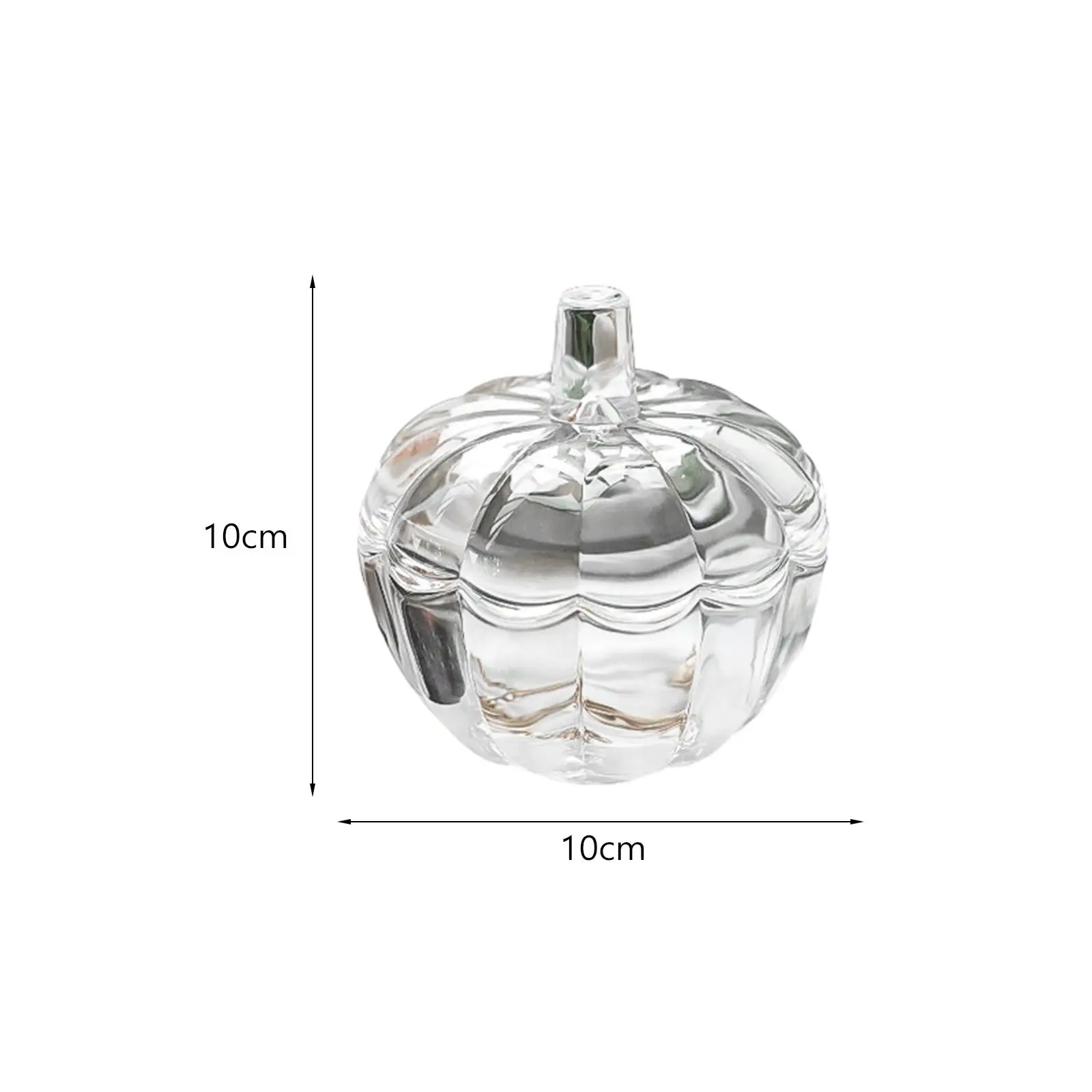 Glass Candy Jar Transparent Decorative Jars Halloween Pumpkin Jar Candy Bowl for Living Room Home Restaurant Table Centerpieces