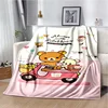 Cartoon Rilakkuma Anime Girls Throws Blanket for Baby Hiking Picnic Bed Super Soft Cute kawaii Flannel Blanket birthday gift 2