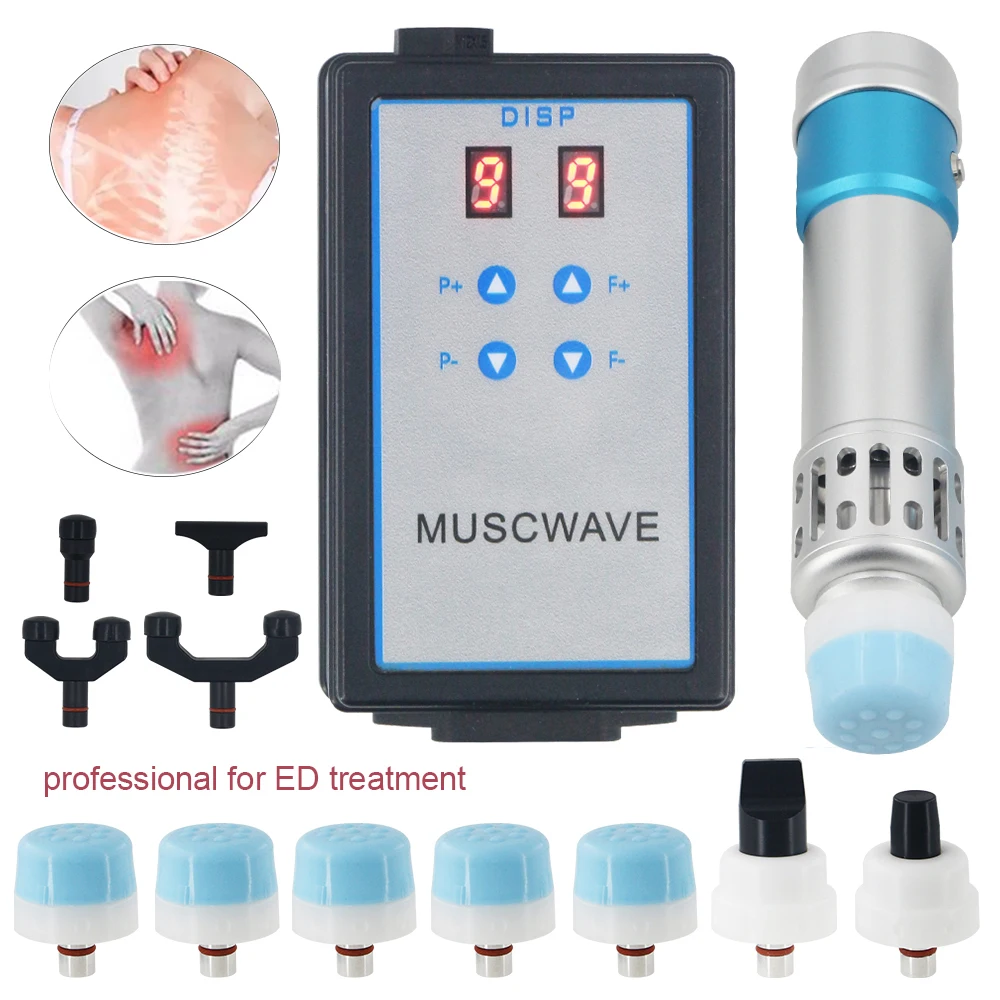 

Portable Shockwave Therapy Machine Portable Shock Wave ED Treatment Body Pain Relief Chiropractic Professional Massager 2 in 1