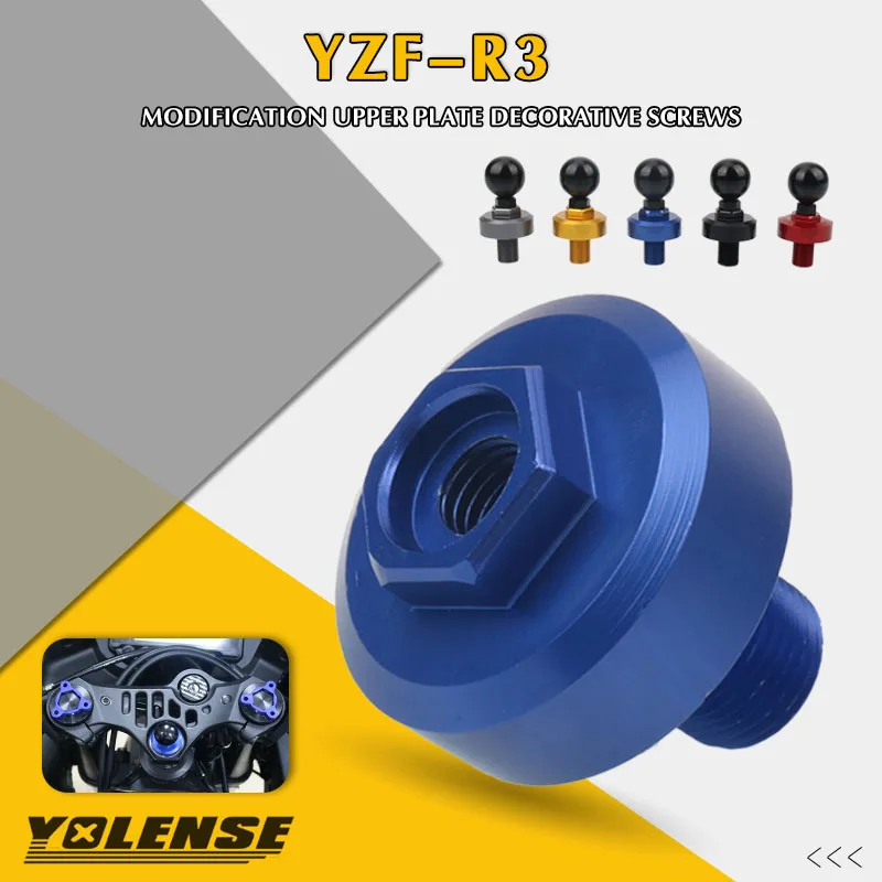 

For YAMAHA YZF-R3 YZF-R25 YZFR3 YZFR25 YZF R3 R25 15-22 Motorcycle Upper Connecting Plate Screw Cap Front Fork Decorative Cover