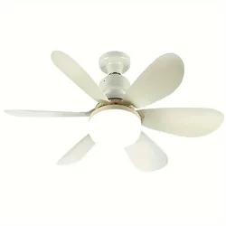 Silent LED Ceiling Fan with Remote Control for Bedroom and Living Room (WHITE)