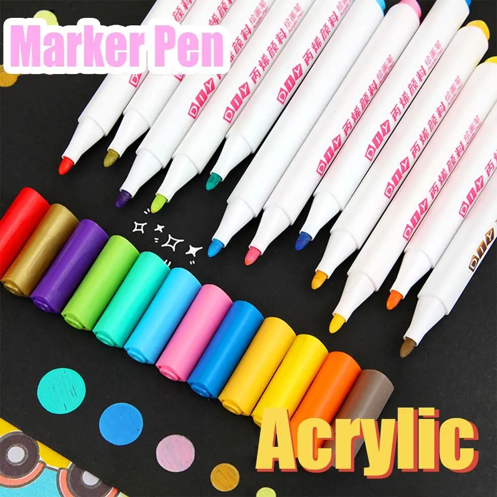 EXCEART 1 Set Colored Markers Crafts for Adults Art Marker Pens Craft Paint  Pen Art Supplies for Kids 9-12 Acrylic Painting Pen Kids Diy Pens Rocks