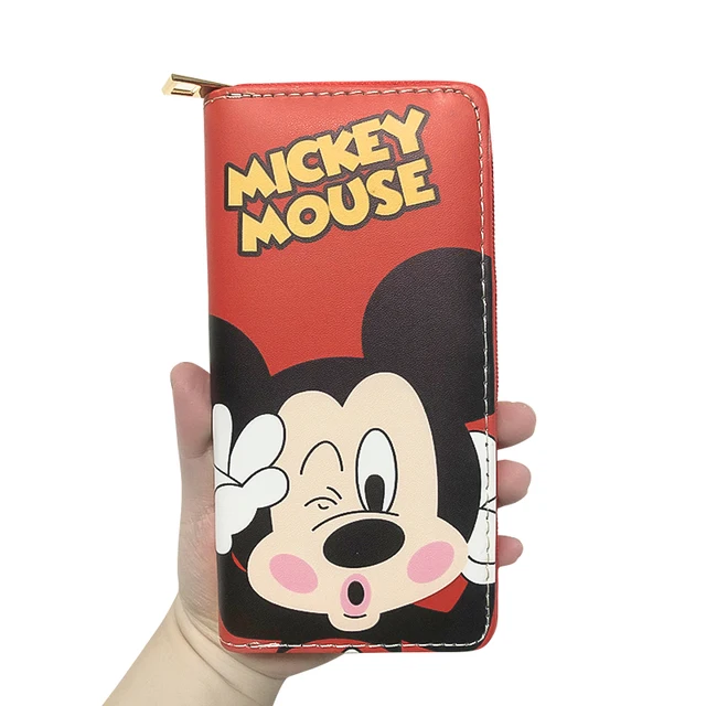 Disney2022 New Mickey Women's Wallet Cute Mini Coin Purse PU Zipper Multifunctional High Quality Luxury Fashion Women's Wallet 20-10-2.5cm