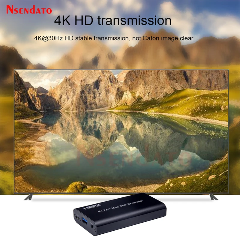 4K HDMI USB3.0 Art Video Wall Controller 2x2 1x4 1x5 3x3 2x3 4K HDMI TV Vertical Video Multi Screen Stitching Processor Splicer