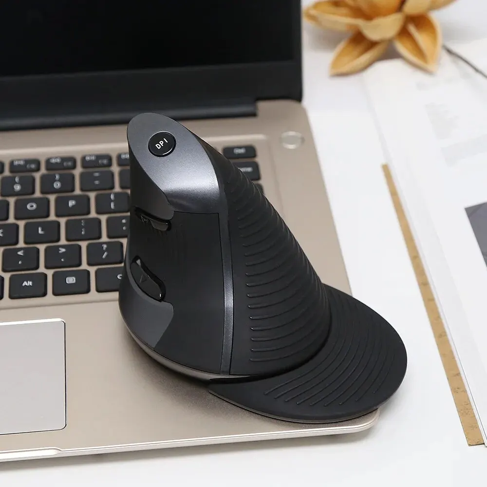 Wireless Mouse DELUX Vertical Wireless Mouse 2.4G Wireless Ergonomic Mouse with 3 Adjustable DPI 6 Buttons Removable Wrist Rest Official Micee