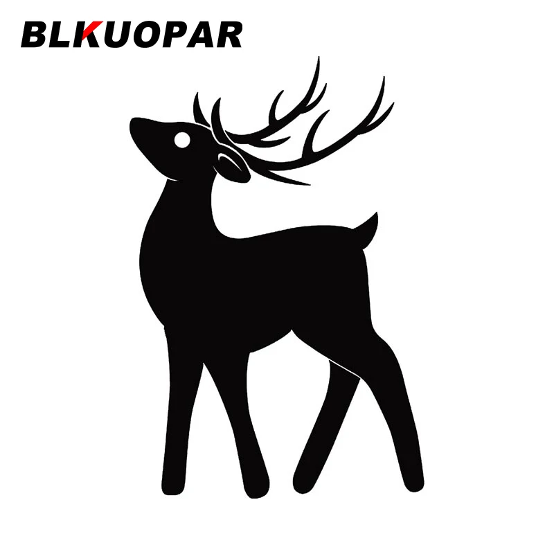 

Автомобильная наклейка BLKUOPAR в виде оленя, индивидуальная Водонепроницаемая наклейка для автомобиля, устойчивая к царапинам креативная забавная Солнцезащитная высечка, модные наклейки