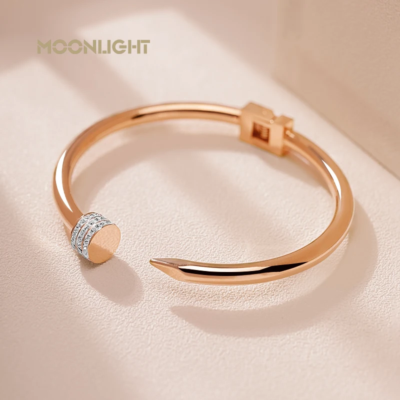 Bangle Bracelet Stainless Steel Screw For Women Accessories Gift
